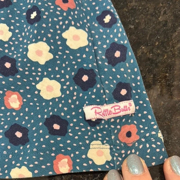 RuffleButts Floral Long Sleeve Dress 4T - Picture 3 of 7